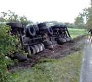 Lenkų pienovežio avarija Pagėgiuose 