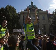 Čekijos sostinėje masiniai protestai