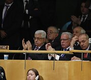 Palestinos prezidentas Mahmudas Abbasas ir delegacija Jungtinių Tautų Generalinėje asamblėjoje