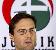 Protestą sukėlė politiko Marton Gyongyosi pasisakymai apie žydus.