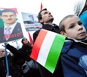 Protesto Vengrijoje akimirkos