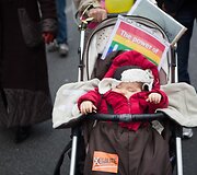 Homoseksualų santuokų rėmėjai i&scaron;ėjo į Paryžiaus gatves