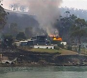 Tasmanijos salą vyraujant didžiulei kaitrai niokoja krūmynų gaisrai