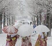 Japonijoje i&scaron;kritęs gausus sniegas sukėlė trikdžių.