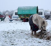 Didžiojoje Britanijoje gausus sniegas sutrikdė gyvenimą