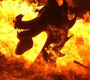 Didžiausio Europoje ugnies festivalio akimirkos