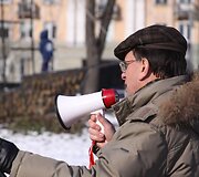 Rusakalbiai klaipėdiečiai piktinosi ketinimais uždaryti A.Rubliovo mokyklą bei teigė sieksiantys i&scaron;saugoti savo vertybes. 