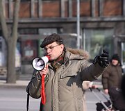 Rusakalbiai klaipėdiečiai piktinosi ketinimais uždaryti A.Rubliovo mokyklą bei teigė sieksiantys i&scaron;saugoti savo vertybes. 
