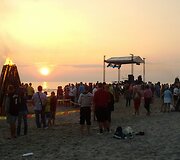 Pasaulio lietuvių sporto žaidynių dalyviai vakarojo pajūryje 