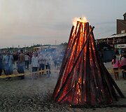 Pasaulio lietuvių sporto žaidynių dalyviai vakarojo pajūryje 