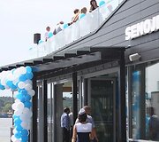 &Scaron;iaurės rage i&scaron;kilo unikalus bendrovės &bdquo;Smiltynės perkėla&ldquo; terminalas su apžvalgos aik&scaron;tele