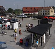 &Scaron;iaurės rage i&scaron;kilo unikalus bendrovės &bdquo;Smiltynės perkėla&ldquo; terminalas su apžvalgos aik&scaron;tele