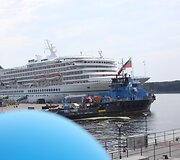 &Scaron;iaurės rage i&scaron;kilo unikalus bendrovės &bdquo;Smiltynės perkėla&ldquo; terminalas su apžvalgos aik&scaron;tele
