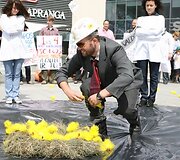 Vilniaus psichosocialinės reabilitacijos centro protesto akimirkos