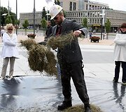 Vilniaus psichosocialinės reabilitacijos centro protesto akimirkos