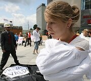 Vilniaus psichosocialinės reabilitacijos centro protesto akimirkos