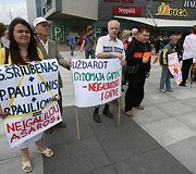 Vilniaus psichosocialinės reabilitacijos centro protesto akimirkos