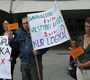 Vilniaus psichosocialinės reabilitacijos centro protesto akimirkos