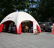 Pirmadienį Vilniuje, V.Kudirkos aik&scaron;tėje, Nacionalinis kraujo centras surengė Neatlygintinos kraujo donorystės akciją