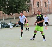 &bdquo;Biplan&ldquo; ir &bdquo;Bez bilieta&ldquo; muzikantų komanda žaidė futbolą su FK &bdquo;Barbakanas&ldquo;