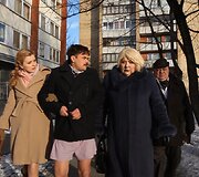 Leonardas Pobedonoscevas, Eglė Driukaitė ir Larisa Kalpokaitė