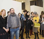 Vakaro svečiai: Ramūnas Fetingis su žmona Laura, Monika Račiūnaitė, Dizainerė Agnė Kuzmickaitė, Monika Dirsytė