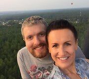 Katažina ir Deivydas Zvonkai skrido oro balionu