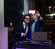 Edvardas Žičkus ir vakaro DJ Juozas Čybas
