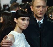 JAV aktorė Rooney Mara ir britų aktorius Danielis Craigas