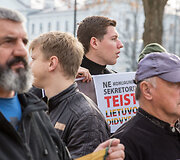 Protestas prie Užsienio reikalų ministerijos