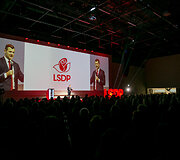 LSDP konferencijos &bdquo;Žmonių vardu&ldquo; akimirka