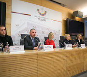 Spaudos konferencijos akimirka