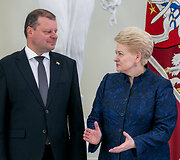 Saulius Skvernelis ir Dalia Grybauskaitė