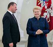 Saulius Skvernelis ir Dalia Grybauskaitė
