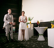 Gintarė ir Paulius susituokė kino teatre