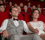 Gintarė ir Paulius susituokė kino teatre