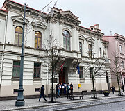 Protesto akcija prie Susisiekimo ministerijos