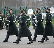 Lietuvos kariuomenės pajėgų vėliavų pakėlimo ceremonija Lietuvos didžiojo kunigaik&scaron;čio Gedimino &scaron;tabo batalione