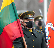 Lietuvos kariuomenės pajėgų vėliavų pakėlimo ceremonija Lietuvos didžiojo kunigaik&scaron;čio Gedimino &scaron;tabo batalione