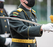 Lietuvos kariuomenės pajėgų vėliavų pakėlimo ceremonija Lietuvos didžiojo kunigaik&scaron;čio Gedimino &scaron;tabo batalione
