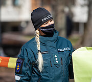 Pareigūnų akcija prie Vyriausybės