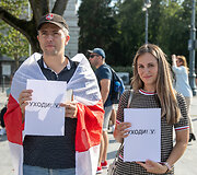 Baltarusijos demokratinės opozicijos palaikymo akcija &bdquo;Vieni metai po revoliucijos&ldquo;