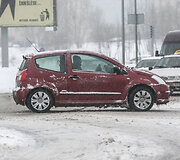 Sniego sukeltos transporto spūstys