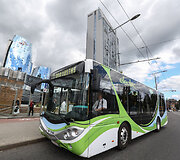 Elektrinis autobusas Vilniaus gatvėse