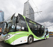 Elektrinis autobusas Vilniaus gatvėse