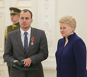 Dalia Grybauskaitė ir Justinas Kinderis