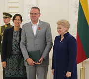 Dalia Grybauskaitė ir Linas Kunigėlis su žmona