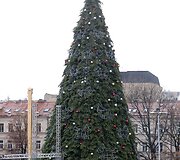 Kalėdų eglė Katedros aik&scaron;tėje