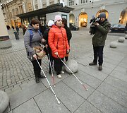 Reljefinis planas skirtas neregių judėjimui palengvinti