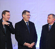 I&scaron; kairės: Artūras Zuokas, Algirdas Butkevičius, Rimantas Sinkevičius